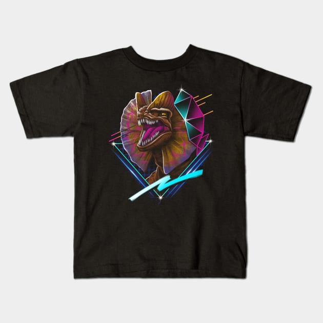 Rad Dilaphosaurus Kids T-Shirt by Vincent Trinidad Art